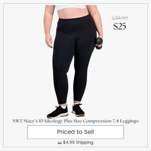 NWT ID Ideology Plus Size Compression 7/8 Leggings